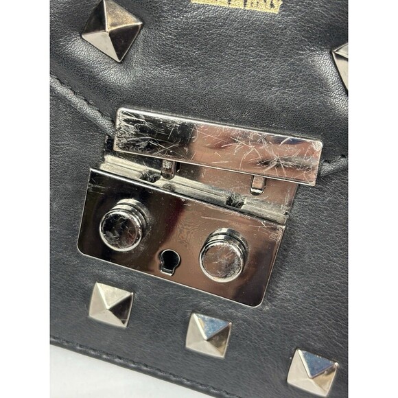 Persaman New York Roxy Shoulder Bag Black Leather Studded Silver Crossbody - Picture 13 of 16